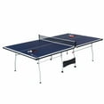 thumbnail image 1 of MD Sports Official Size Ping Pong Table Tennis Table, 4 Piece Foldable Design with Net & Accessories, Blue/White, 1 of 13