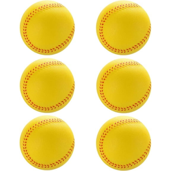 Safety Baseballs for Beginner, Multipurpose Use Foam Training Balls for Indoor Outdoor Play, Perfect for Kids and Beginners (Set of 6)