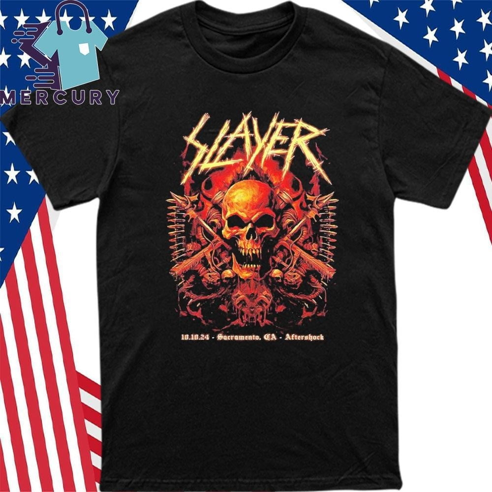 Official Slayer Aftershock Festival 2024 Merch Poster In Sacramento