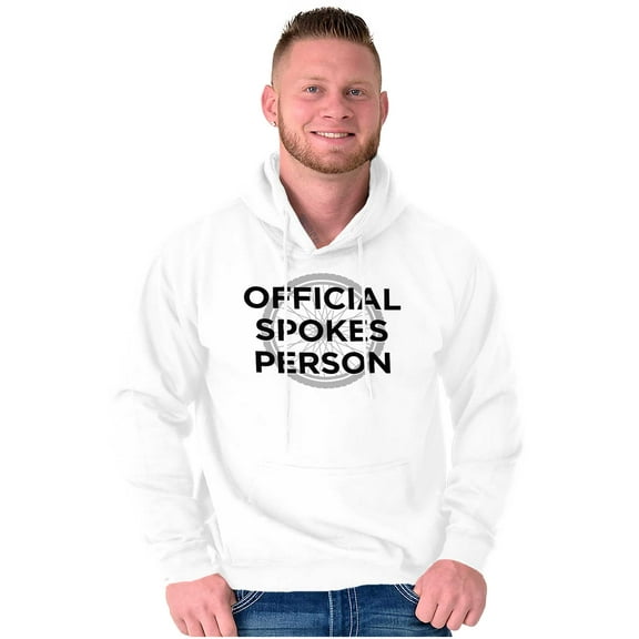 Official Spokes Person Biker Humor Unisex Plus Fleece Graphic Hoodie Brisco Brands 2X