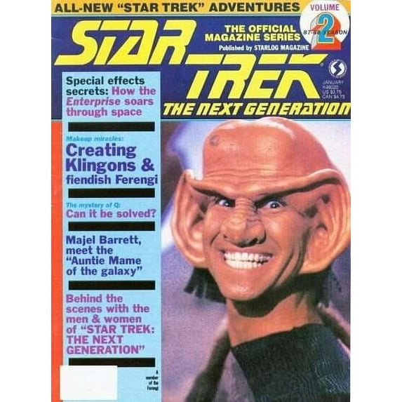 Official Star Trek, The: The Next Generation Magazine #2 VF ; Starlog Comic Book
