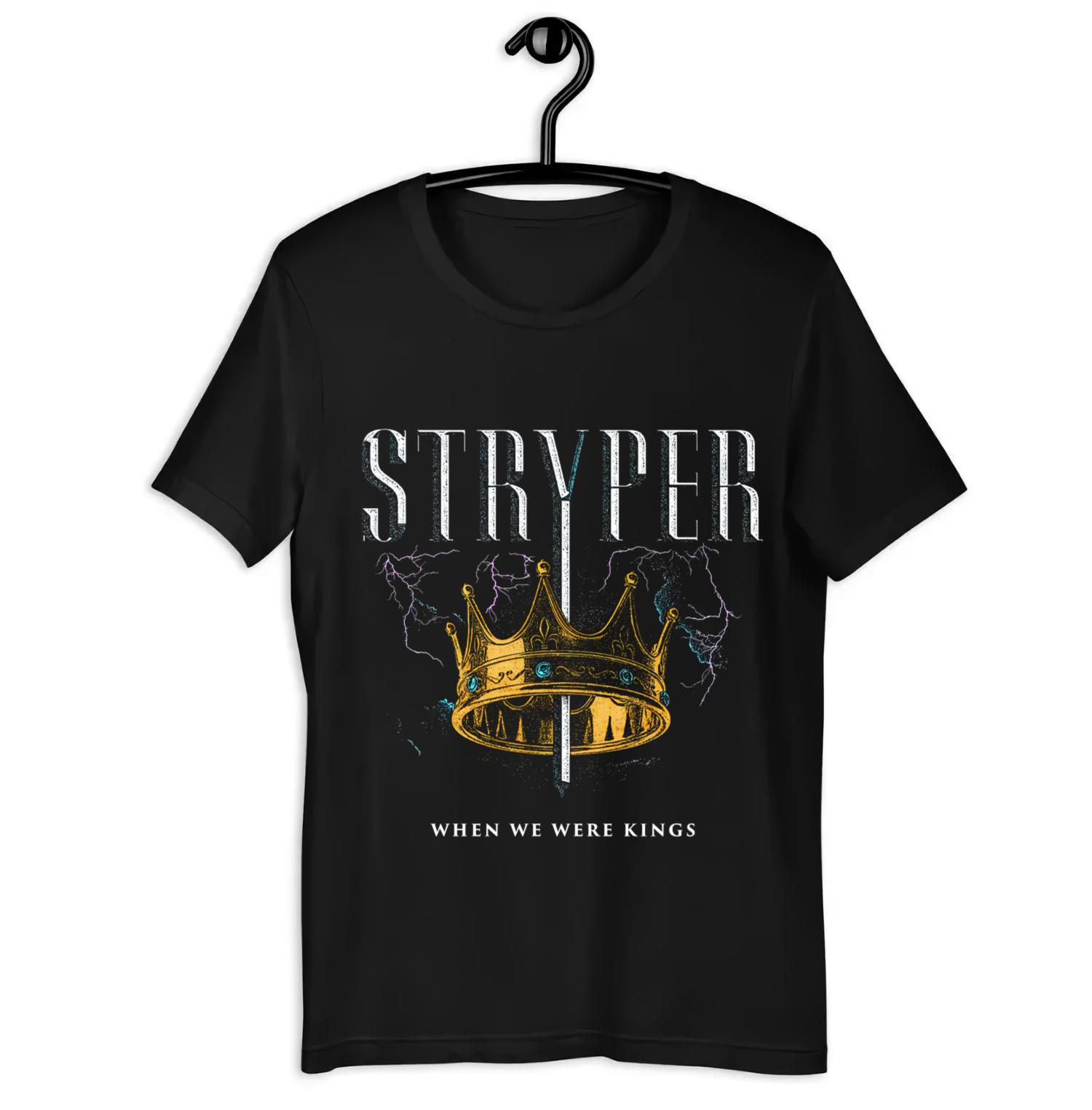 Official Stryper 40th Anniversary Tour When We Were Kings Crown Shirt