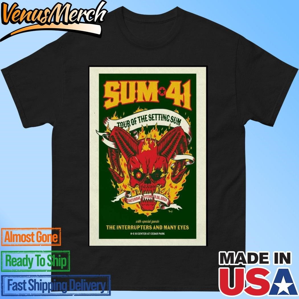 Official Sum 41 Sept 28 2024 Heb Center Cedar Park Tx Poster Shirt