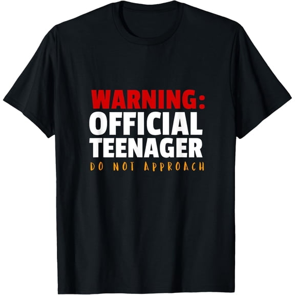 Official Teenager 13 Year Old Funny 13th Birthday Gift T-ShirtMen and women, Black T-shirt, size: Extra large