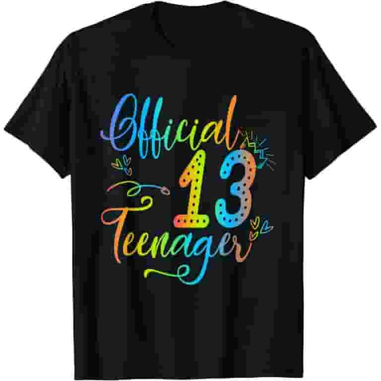 Official Teenager 13 Years Old 13th Birthday Boys Girl Shirt Official Teenager 13 Years Old 13th Birthday Boys Girl Shirt