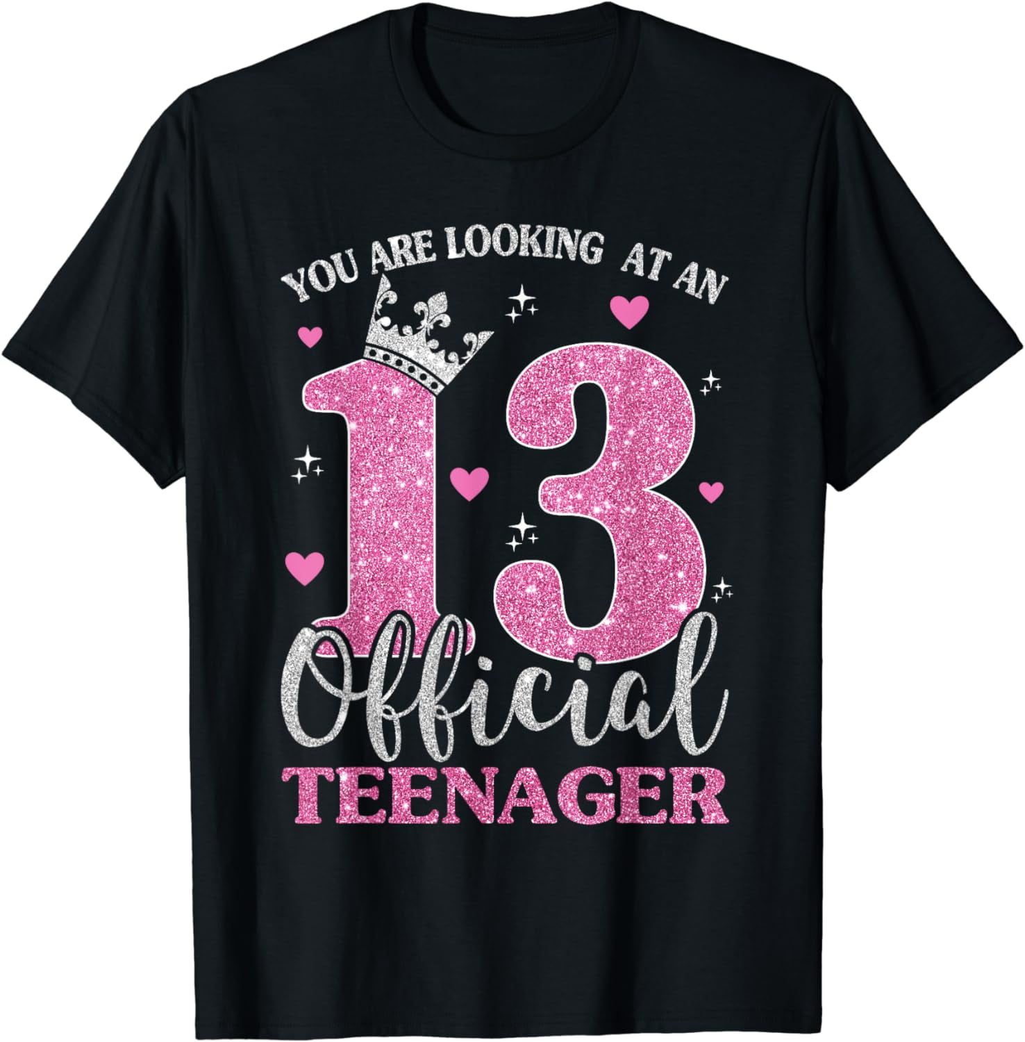 Official Teenager 13 Years Old Cute 13th Birthday Boys Girl T-Shirt ...