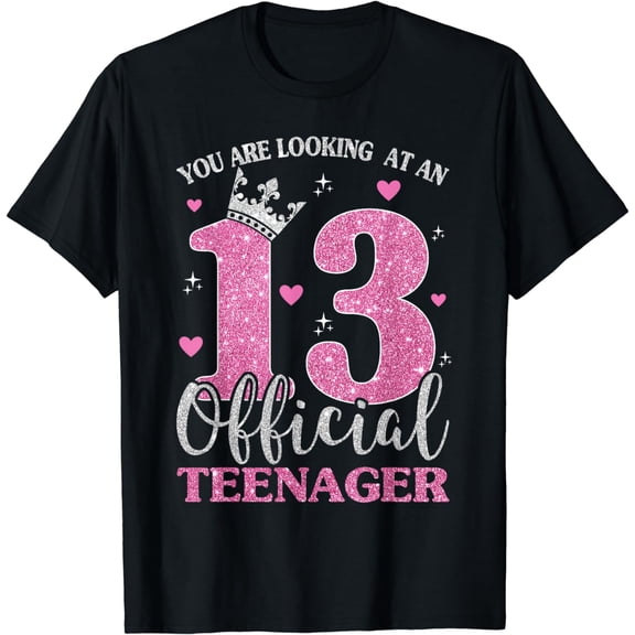 Official Teenager 13 Years Old Cute 13th Birthday Boys Girl T-Shirt