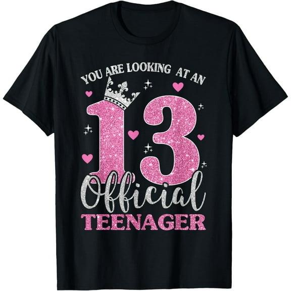 Official Teenager 13 Years Old Cute 13th Birthday Boys Girl T-Shirt