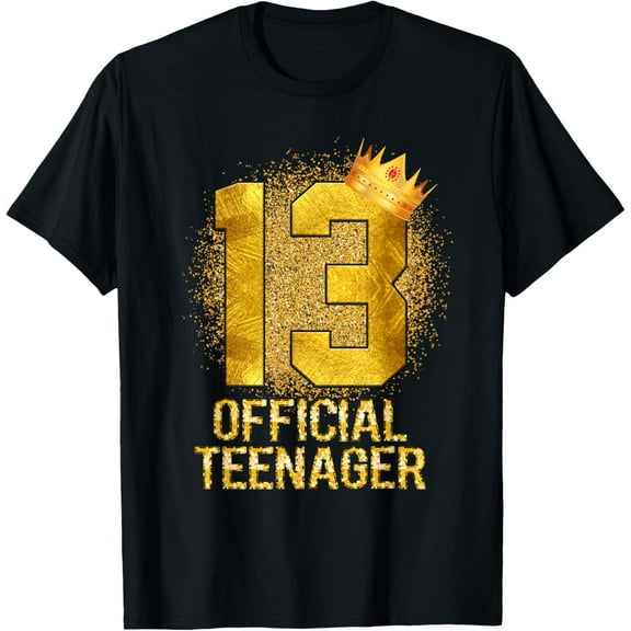 Official Teenager 13th Birthday 13 Year Old Gift Boys Girls T-Shirt mens t shirt，black，women，funny，misfits，men，journey