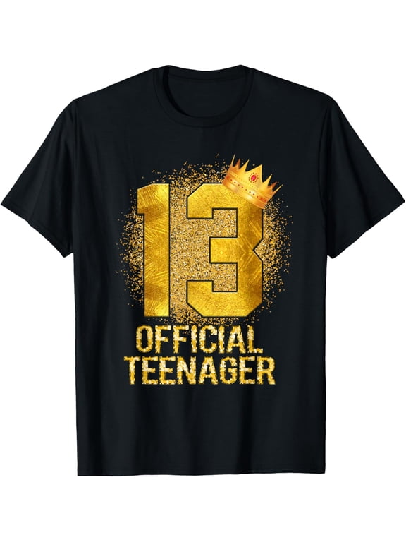 t-shirt Official Teenager 13th Birthday 13 Year Old Gift Boys Girls T-Shirt.
