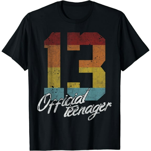 Official Teenager 13th Birthday 13 Year Old Gifts Boys Girls T-Shirt mens t shirt，black，women，funny，misfits，men，journey