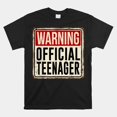 Official Teenager 13th Birthday Gift 13 Year Old Shirt