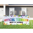 thumbnail image 1 of Official Teenager Banner for Indoor Outdoor Yard Happy 13th Birthday Banners Colorful Stars Decor Supply Lawn Sign Decorations, 1 of 4