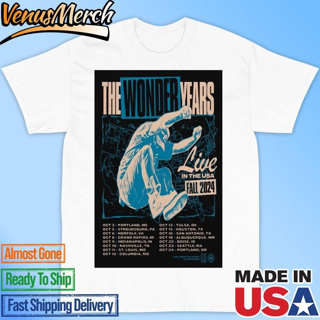 Official The Wonder Years Live In The Us Fall 2024 Event Poster Shirt