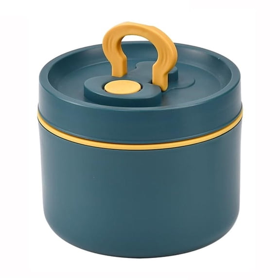 Official Thermal Food Storage Container 650 Ml for Hot Meals with Spoon and Warming Function Lightweight Food Prep Kitchen Accessory, 12X10CM, Blue
