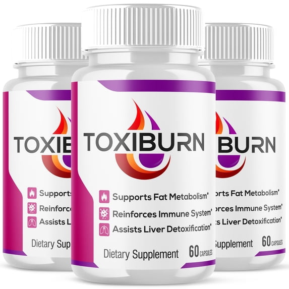 (Official) Toxiburn Weight Management Pills Liver Cleanse Diet Capsules (3 Pack)