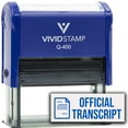 thumbnail image 1 of Official Transcript (Paper) Self Inking Rubber Stamp (Blue Ink) - Q-400, 1 of 1