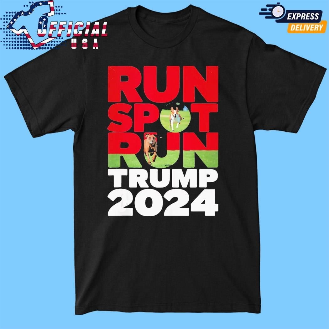 Official Trump Run Spot Dog And Cat Trump 2024 Debate Tshirt