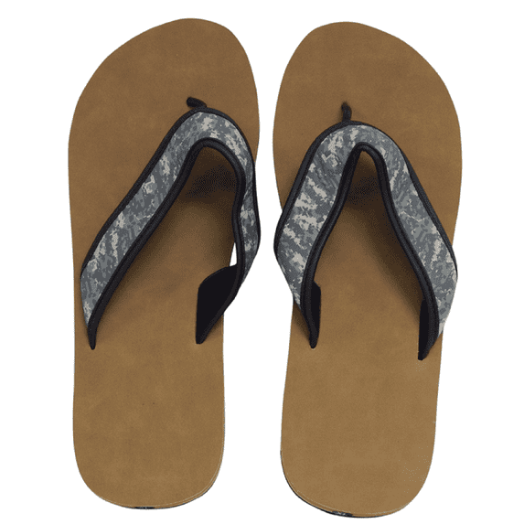 Official U.S. Army Adult Men Premium Camouflage Sandals Flip Flop Thong (Size Large, Camo Thong)