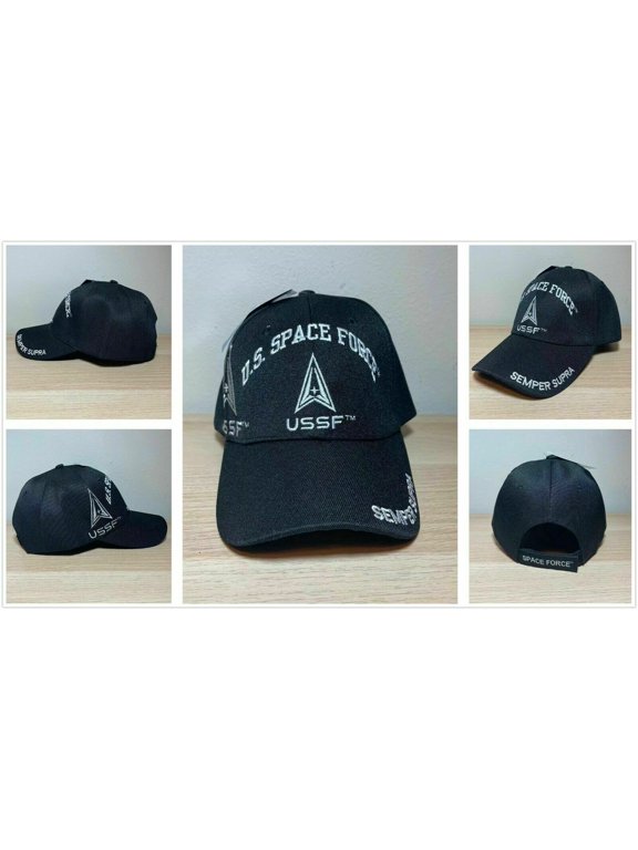 Official US Air Force Licensed Cap Space Force Logo w/ Shadow Black