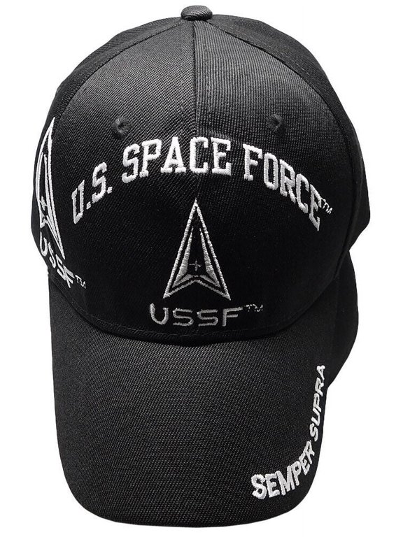Official US Air Force Licensed Cap Space Force Logo w/ Shadow Black