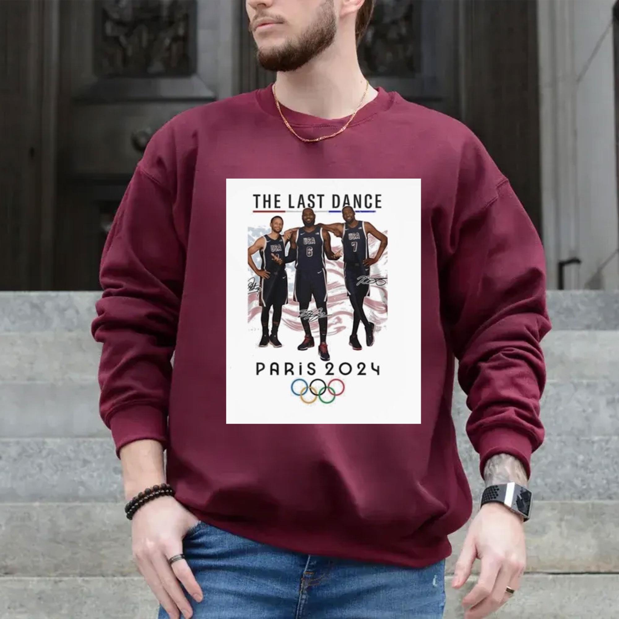 Official USA Basketball Team The Last Dance In Olympic Paris 2024 Shirt