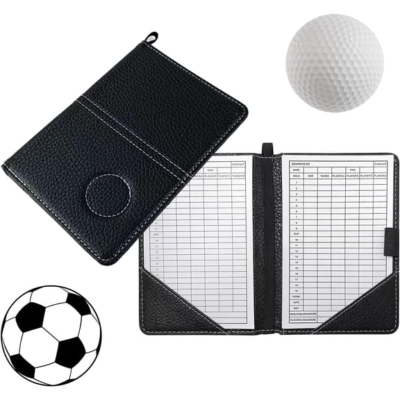Official Umpire Lineup Card Holder for Golf Ball, Professional Referee Umpire Note for Football, Book Style Couch Umpire Gear for Volleyball, Baseball, Sports Games and Matches(with Book)
