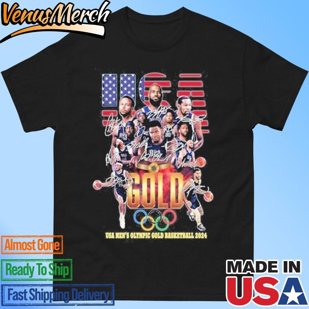 Official Us Mens Olympic Gold Basketball Team 2024 Champions Tshirt