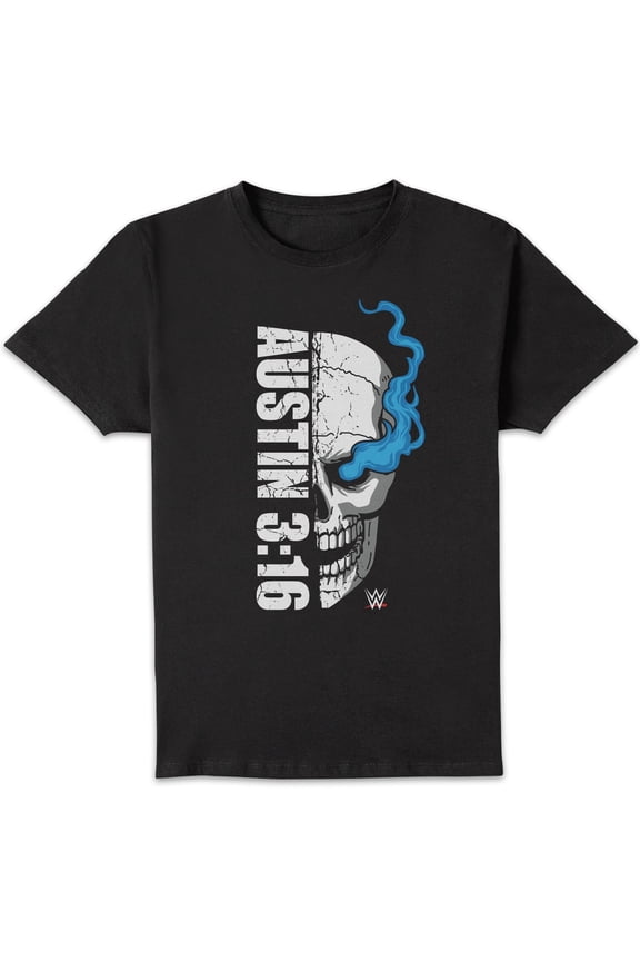 Official WWE Austin 3:16 Skull Adults T-Shirt - Black