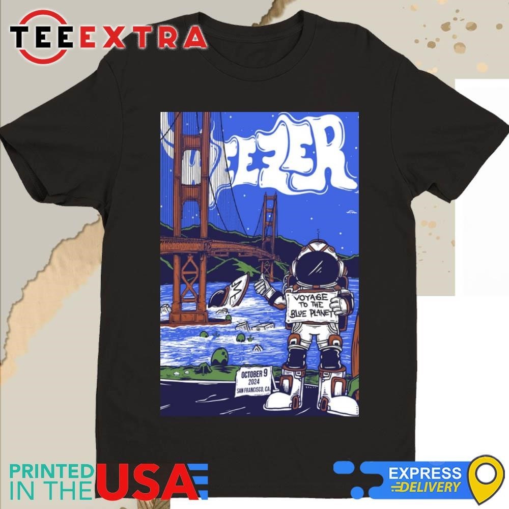 Official Weezer Oct 09 2024 Chase Center In San Francisco Ca Shirt
