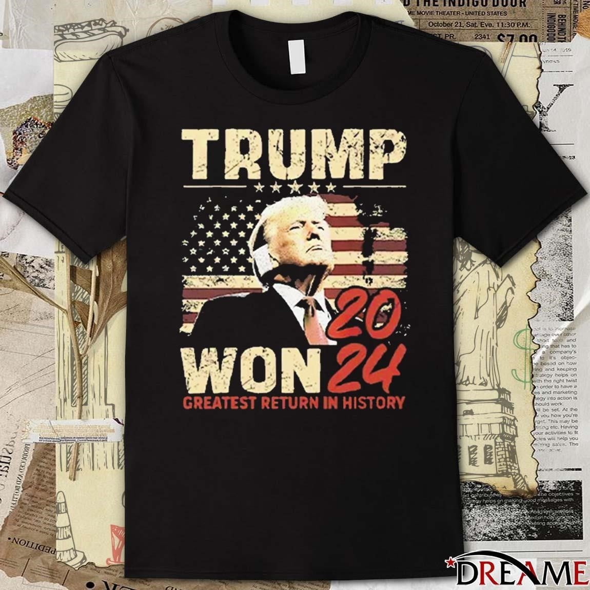 Officialdonaldtrumpwon2024greatestreturninhistoryvintageretro