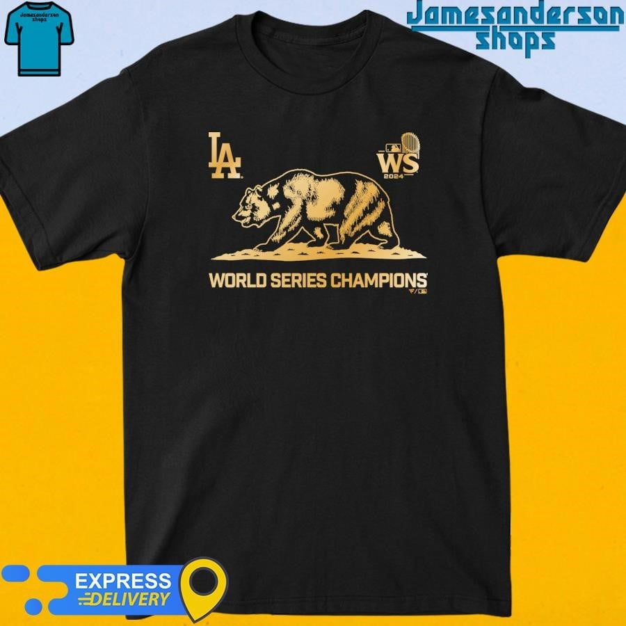 Officiallosangelesdodgerscalibear2024worldserieschampionstshirt