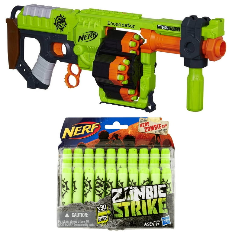【NERF】ZOMBIE STRIKE ZOOM&DOOM・REFILLセット Nerf Zombie Strike 30-Dart Refill Pack + Doominator Blaster