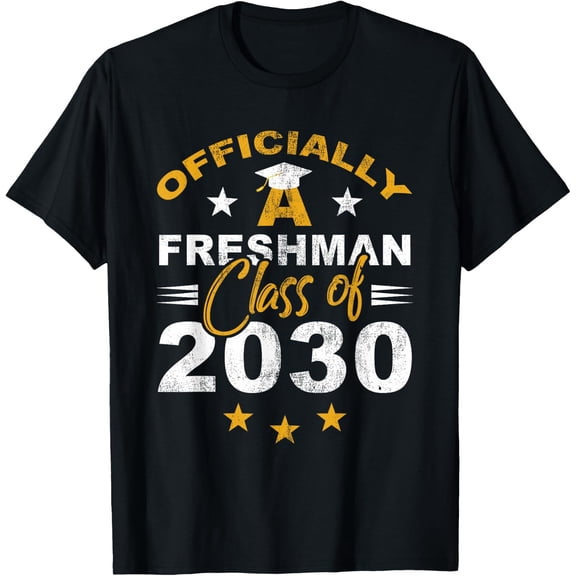 Officially A Freshman Class 2030 Funny Graduate First Day T-Shirt