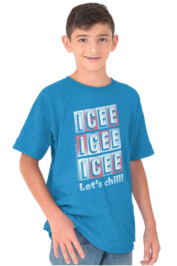 Officially Icee Logo Lets Chill Crewneck T Shirts Boy Girl Teen Brisco Brands L