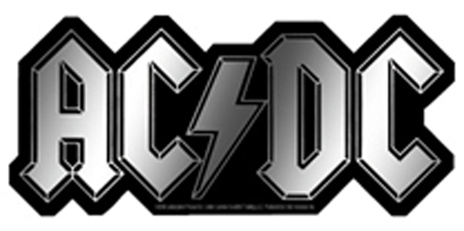 Officially Licensed, AC/DC Logo Sticker, Chrome - Walmart.com