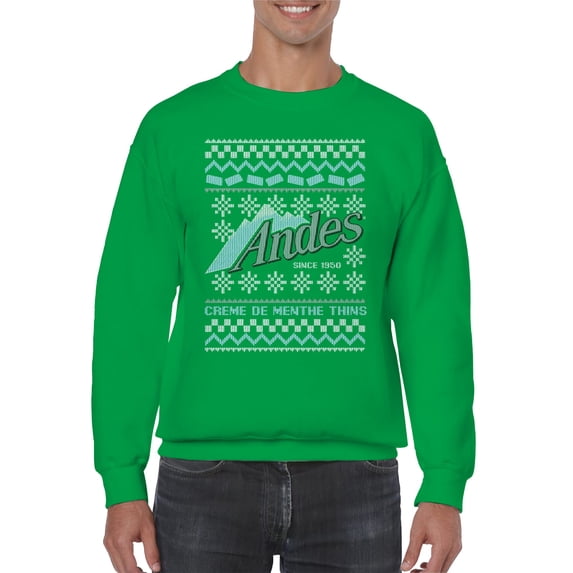Officially Licensed Andes Mint Chocolate Ugly Sweater Design Men's Sweatshirt