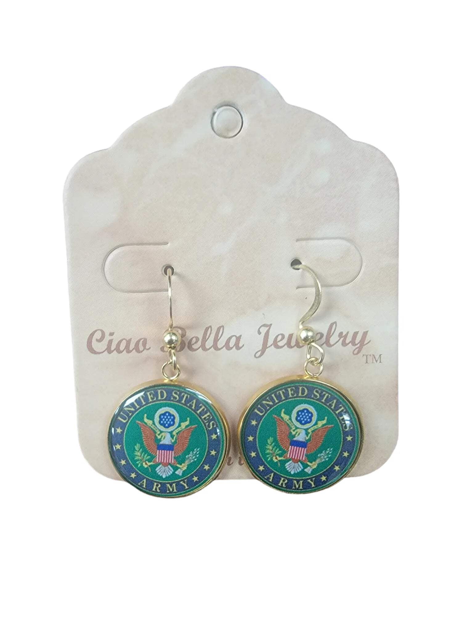 Army Earrings, Adult, Officially Licensed by Michelle Marie Boutique