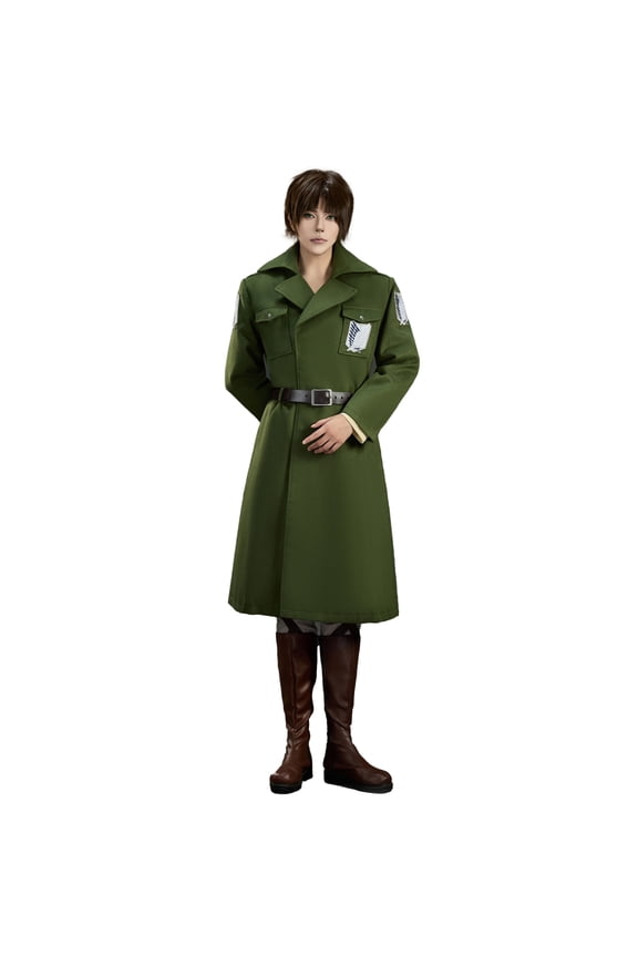 [Officially Licensed] Attack on Titan Survey Corps Trench Coat Costume, L