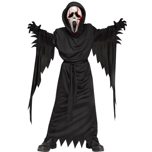 Officially Licensed Bleeding Ghost Face Halloween Costume for Children, Boys Size L (10/12), by Fun World