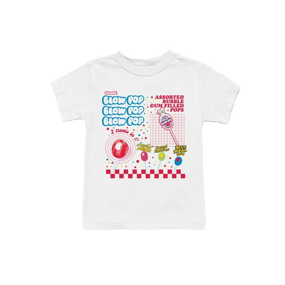 Officially Licensed Blow Pop Bubble Gum Lollipop Assortment Youth's T-shirt