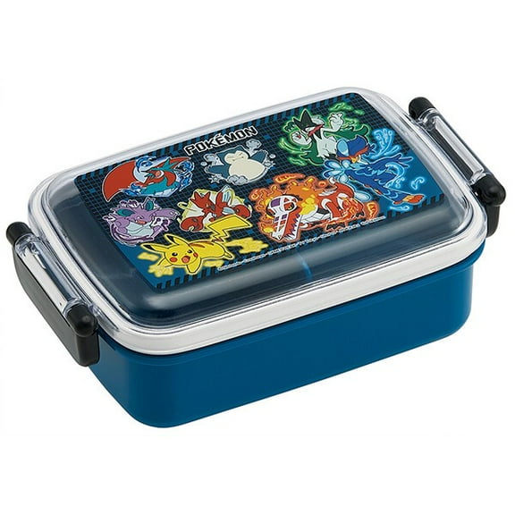 Officially Licensed Blue Pocket Monsters (Pokemon) Lunch (Bento) Box from Japan by Skater Featuring Pikachu and Others