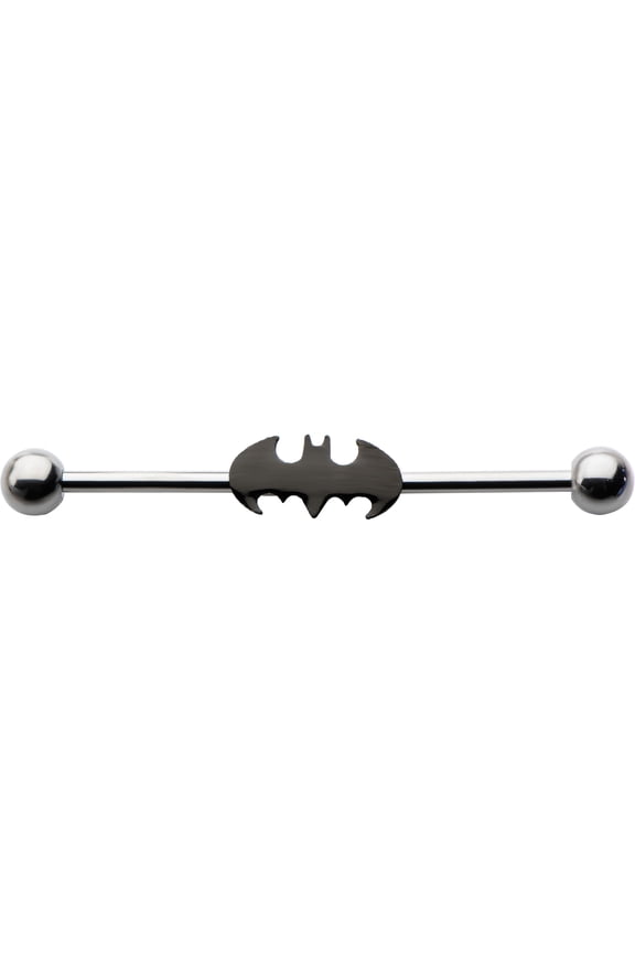 Officially Licensed Body Jewelry 14 Gauge Surgical Steel Industrial Barbell with Cut-Out Design