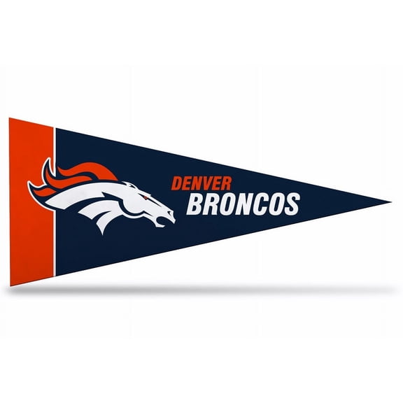 Officially Licensed Broncos Mini Pennant, 4" x 9"