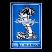 Officially Licensed Carroll Shelby Cobra LED Vertical Light-Up Aluminum Sign