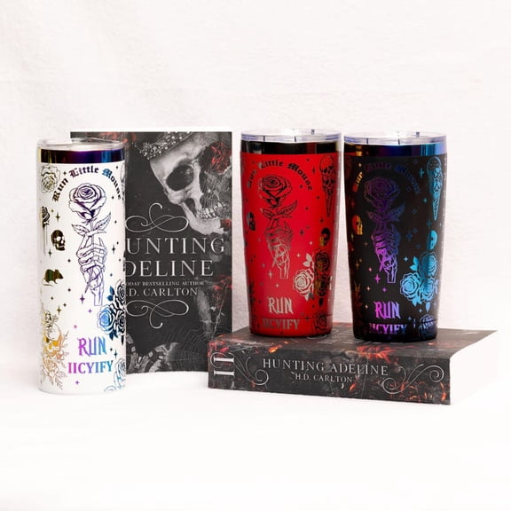 Officially Licensed Cat and Mouse Duet Haunting Adeline Tumblers, 20 oz Zade Meadows Tumblers with Straw, Run Little Mouse Cup 20oz 20 ounce