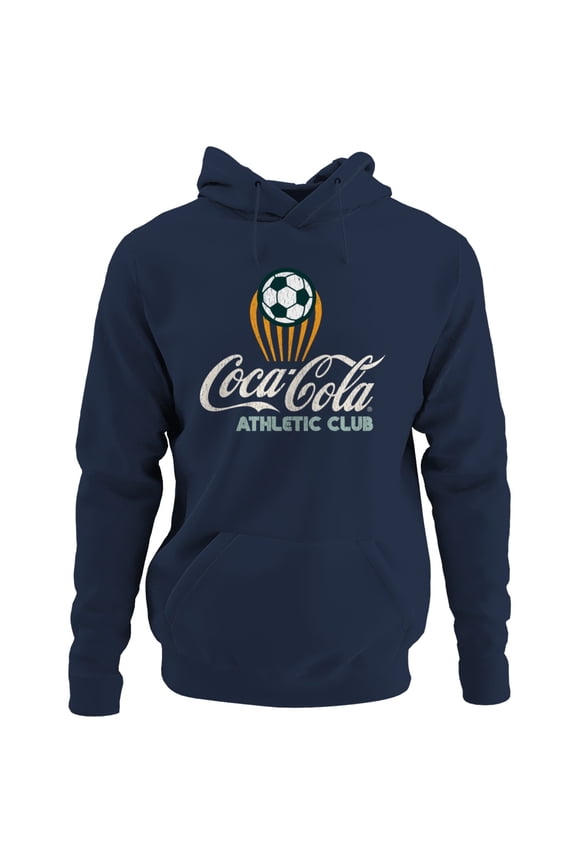 Officially Licensed Coca Cola Athletic Club Soccer Logo Men's Hoodie