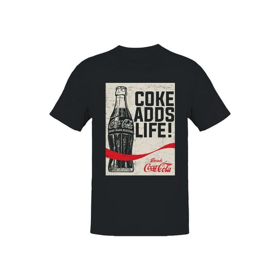 Officially Licensed Coca Cola Classic "Coke Adds Life Men's T-shirt