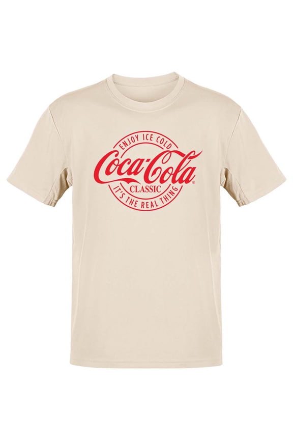 Officially Licensed Coca-Cola Classic Six-Pack Vintage Graphic Art Men's T-shirt