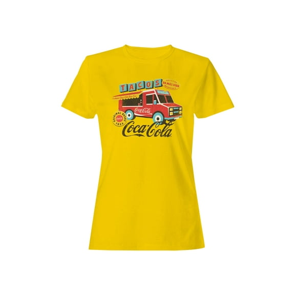 Officially Licensed Coca Cola Classic Tacos Truck Art Women's T-shirt